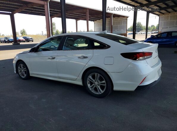 5NPE34AF2JH606413 2018 HYUNDAI SONATA White Rear left