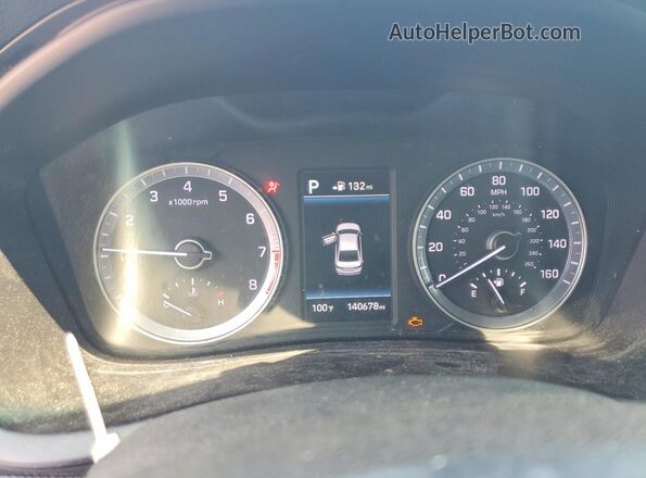 5NPE34AF2JH618514 2018 HYUNDAI SONATA White Instrument cluster view