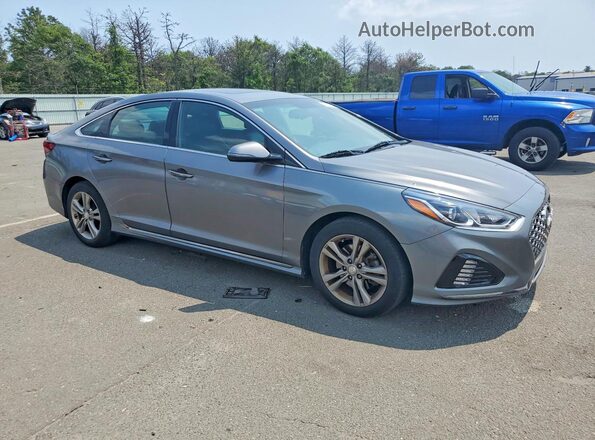 5NPE34AF2JH620442 2018 HYUNDAI SONATA Серый Передняя правая четверть