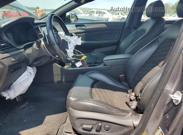 5NPE34AF2JH620442 2018 HYUNDAI SONATA Серый Вид салона спереди