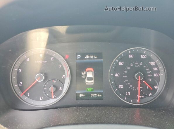 5NPE34AF2JH620442 2018 HYUNDAI SONATA Серый Вид щитка приборов