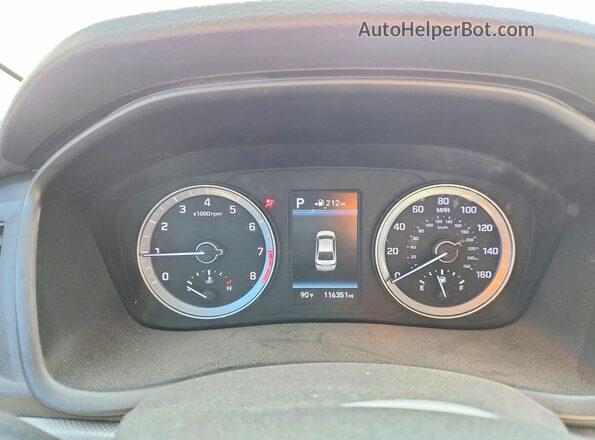 5NPE34AF2JH624796 2018 HYUNDAI SONATA Silver Instrument cluster view