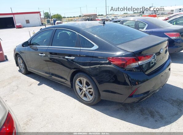 5NPE34AF2JH640805 2018 HYUNDAI SONATA Black Rear left