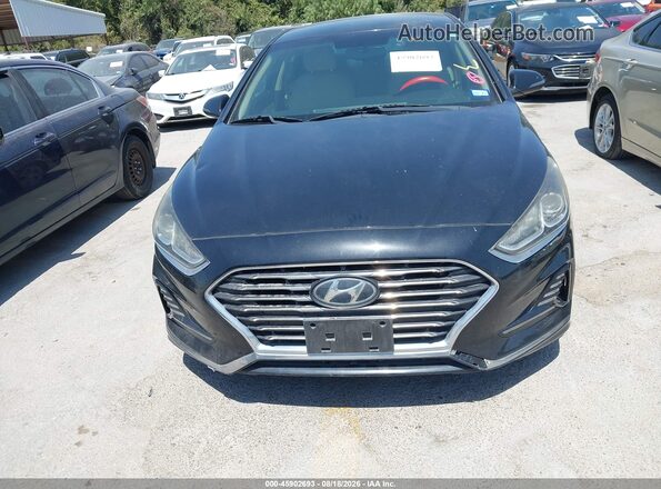 5NPE34AF2JH640805 2018 HYUNDAI SONATA Black Front view