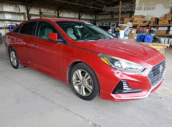 5NPE34AF2JH657118 2018 HYUNDAI SONATA Red Przód prawy