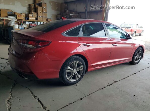 5NPE34AF2JH657118 2018 HYUNDAI SONATA Red Tył prawy