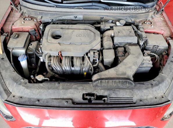 5NPE34AF2JH657118 2018 HYUNDAI SONATA Red Widok wnętrza z tyłu