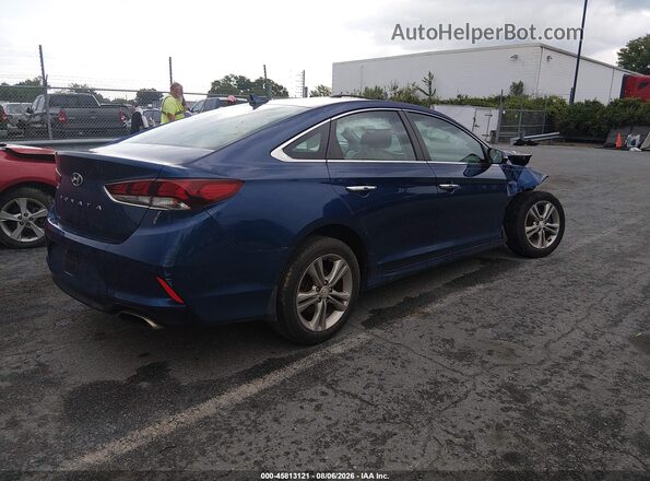 5NPE34AF2JH658964 2018 HYUNDAI SONATA Синий Задняя правая четверть