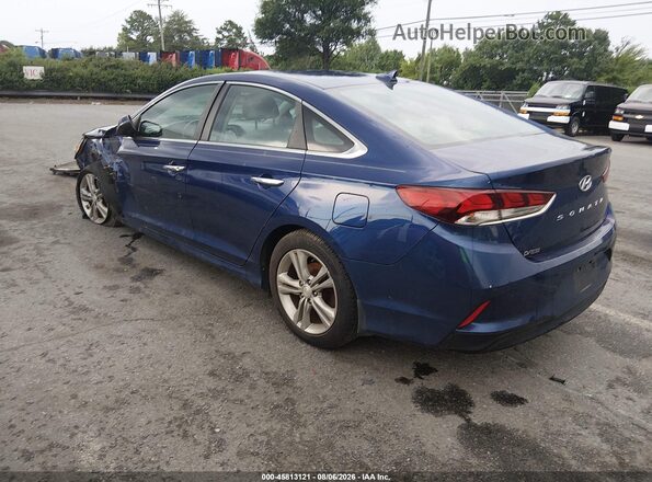5NPE34AF2JH658964 2018 HYUNDAI SONATA Синий Задняя левая четверть