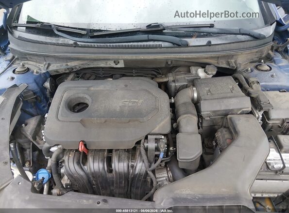 5NPE34AF2JH658964 2018 HYUNDAI SONATA Синий Вид сзади