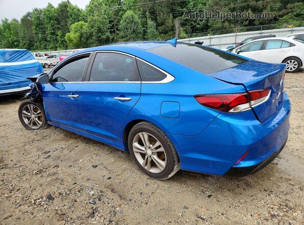 5NPE34AF2JH665039 2018 HYUNDAI SONATA Синий Задняя левая четверть