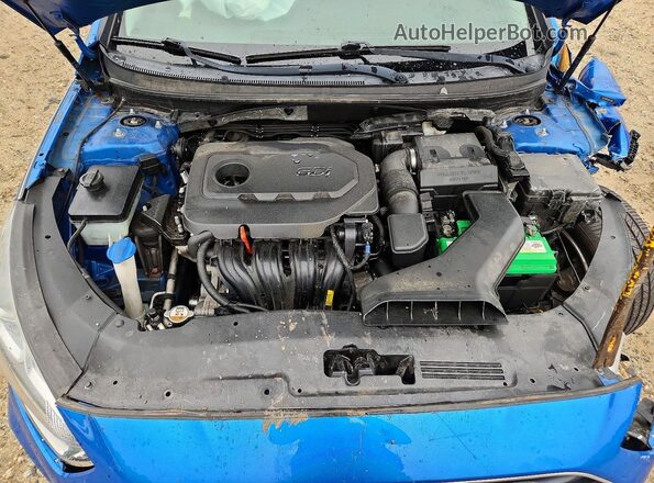 5NPE34AF2JH665039 2018 HYUNDAI SONATA Синий Вид задней части салона