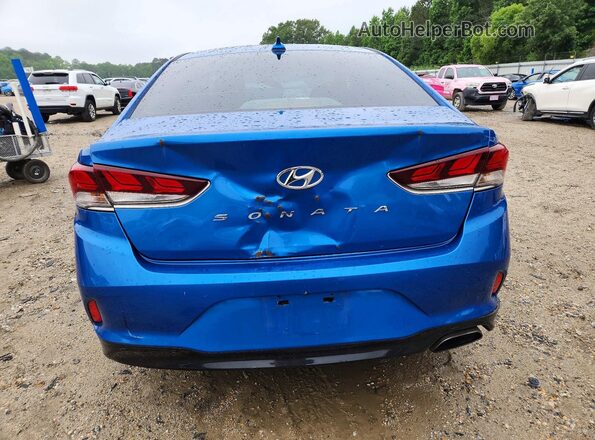5NPE34AF2JH665039 2018 HYUNDAI SONATA Синий Вид сзади