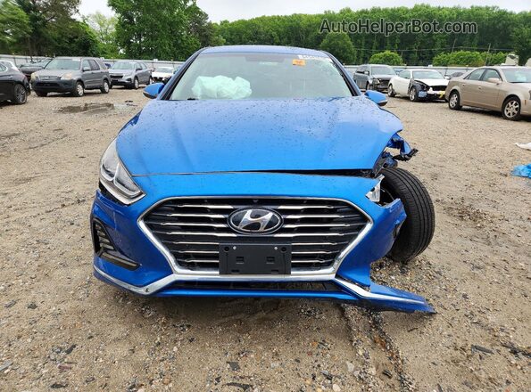5NPE34AF2JH665039 2018 HYUNDAI SONATA Синий Вид спереди