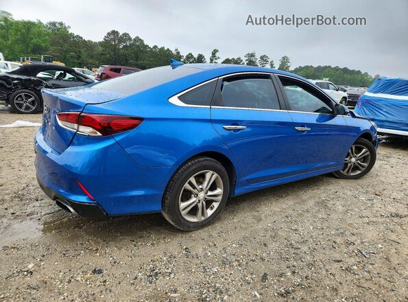 5NPE34AF2JH665039 2018 HYUNDAI SONATA Синий Задняя правая четверть