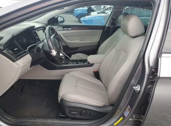 5NPE34AF2JH696419 2018 HYUNDAI SONATA Silver Вид салону спереду