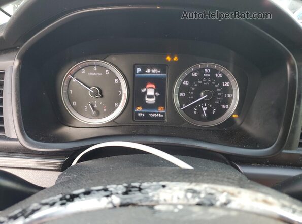 5NPE34AF2JH696419 2018 HYUNDAI SONATA Silver Вид щитка приладів