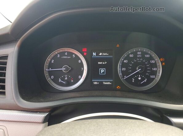 5NPE34AF2JH713512 2018 HYUNDAI SONATA Silver Instrument cluster view