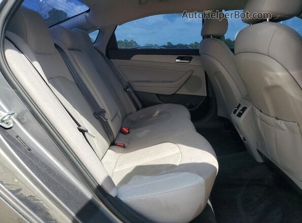 5NPE34AF2JH713512 2018 HYUNDAI SONATA Silver Rear seats view