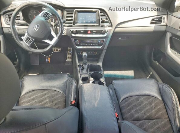 5NPE34AF2JH720265 2018 HYUNDAI SONATA Black Widok deski rozdzielczej