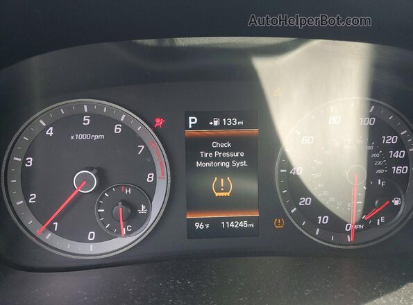 5NPE34AF2JH720265 2018 HYUNDAI SONATA Black Widok zestawu wskaźników