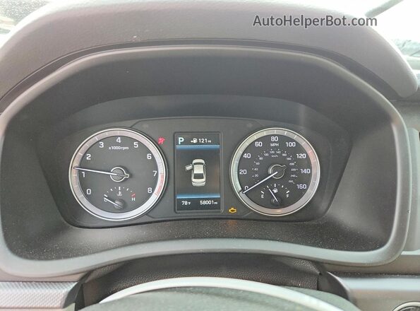5NPE34AF2KH754515 2019 HYUNDAI SONATA Silver Instrument cluster view
