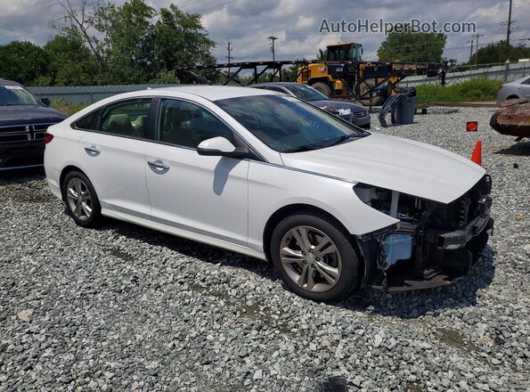 5NPE34AF2KH771931 2019 HYUNDAI SONATA Белый Передняя правая четверть