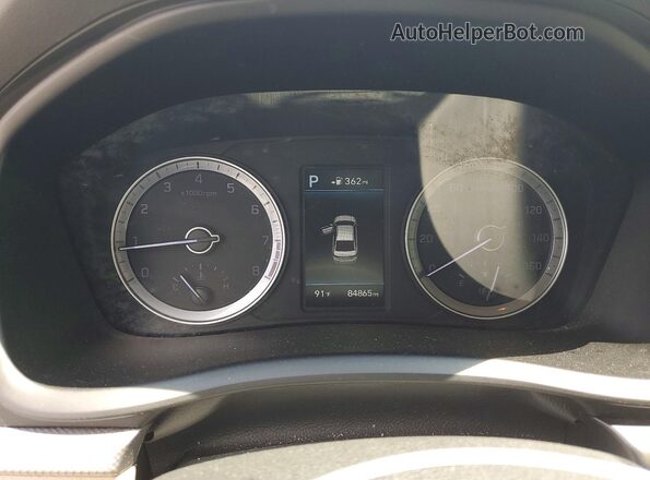 5NPE34AF2KH771931 2019 HYUNDAI SONATA Белый Вид щитка приборов