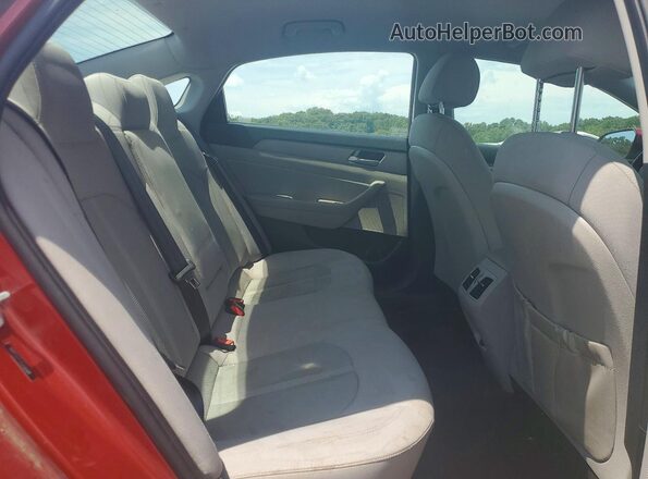 5NPE34AF2KH786509 2019 HYUNDAI SONATA Red Vista de los asientos traseros