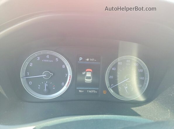 5NPE34AF2KH786509 2019 HYUNDAI SONATA Red Vista del cuadro de instrumentos