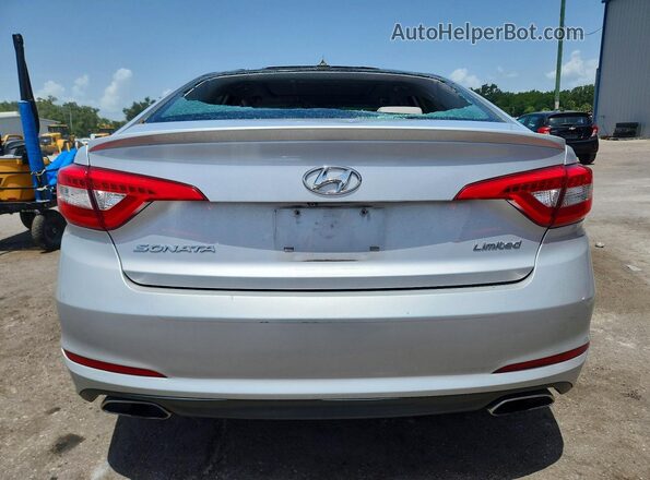5NPE34AF3GH283496 2016 HYUNDAI SONATA Silver Rear view
