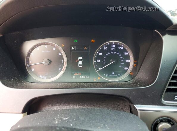 5NPE34AF3GH300510 2016 HYUNDAI SONATA Burgundy Instrument cluster view