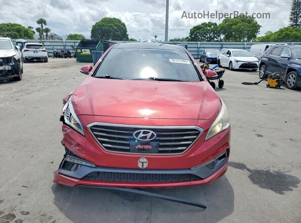 5NPE34AF3GH300510 2016 HYUNDAI SONATA Burgundy Front view