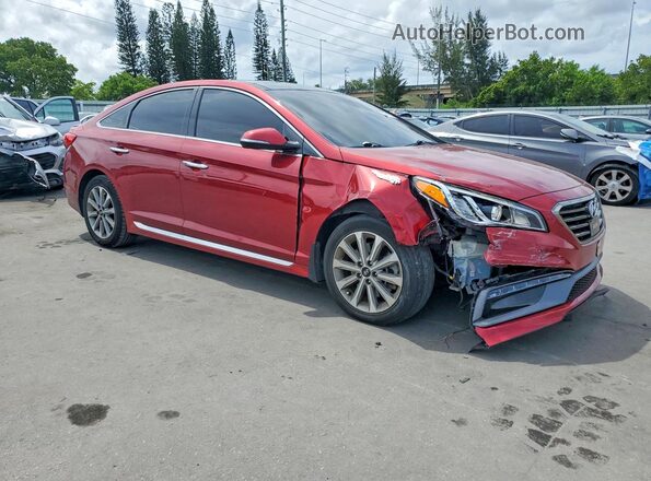 5NPE34AF3GH300510 2016 HYUNDAI SONATA Burgundy Front right