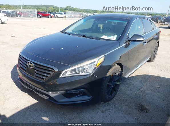 5NPE34AF3GH333121 2016 HYUNDAI SONATA Black Front left