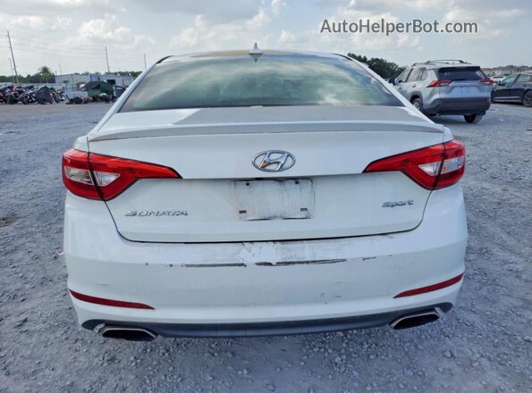 5NPE34AF3GH366880 2016 HYUNDAI SONATA White Вид ззаду
