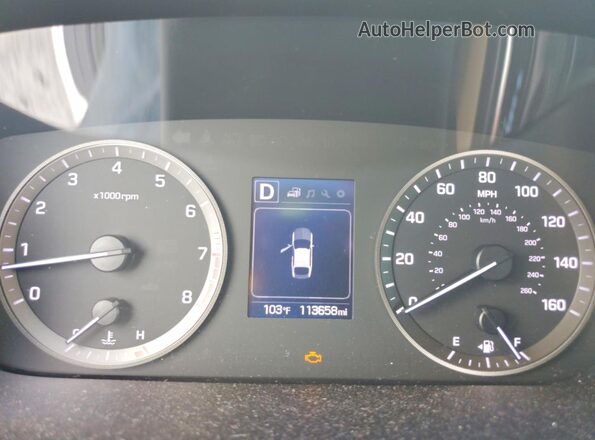 5NPE34AF3GH366880 2016 HYUNDAI SONATA White Вид щитка приладів