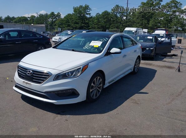 5NPE34AF3GH369326 2016 HYUNDAI SONATA White წინა მარცხენა ხედი სამი მეოთხედიდან