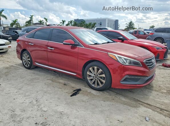 5NPE34AF3GH429833 2016 HYUNDAI SONATA Red Front right