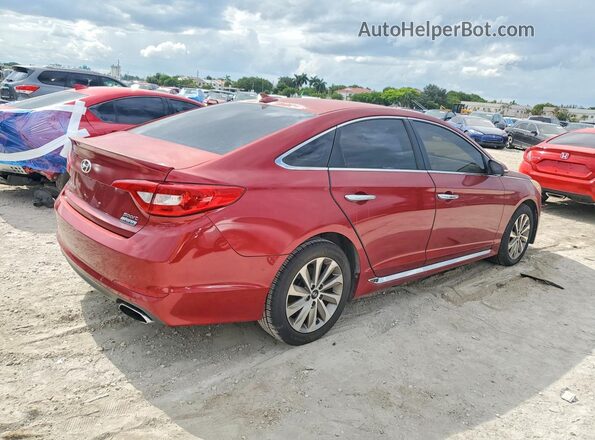 5NPE34AF3GH429833 2016 HYUNDAI SONATA Red Rear right