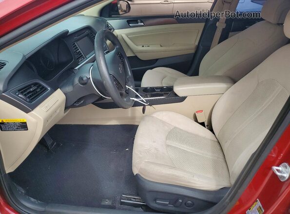 5NPE34AF3GH429833 2016 HYUNDAI SONATA Red Front interior view