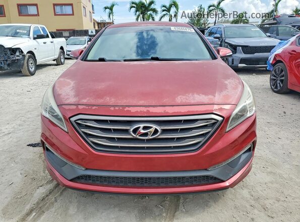5NPE34AF3GH429833 2016 HYUNDAI SONATA Red Front view