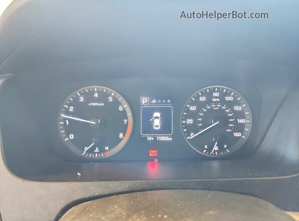5NPE34AF3HH463594 2017 HYUNDAI SONATA White Instrument cluster view