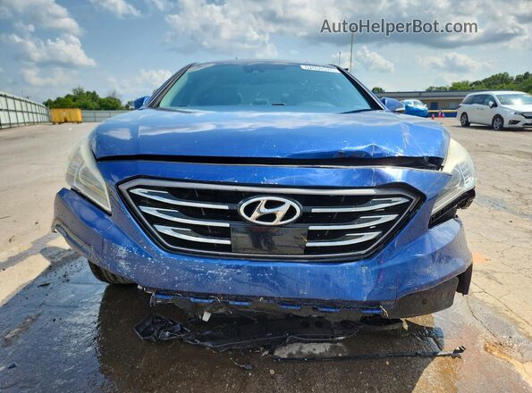 5NPE34AF3HH463868 2017 HYUNDAI SONATA Blue Front view