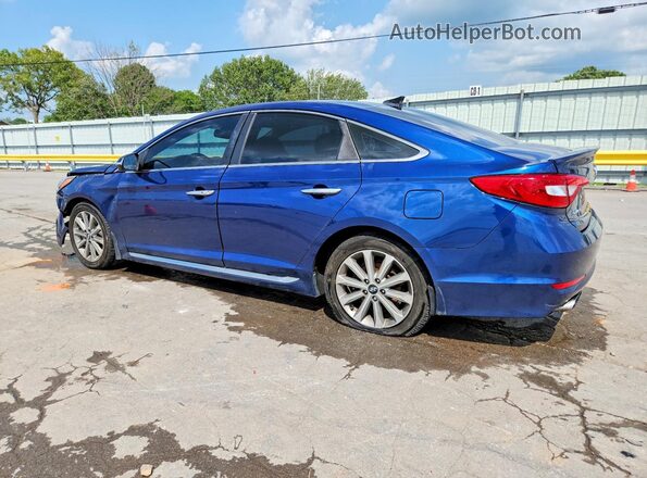 5NPE34AF3HH463868 2017 HYUNDAI SONATA Blue Rear left