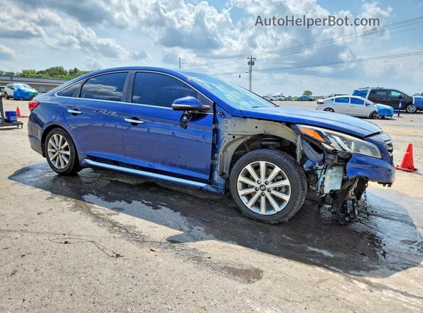 5NPE34AF3HH463868 2017 HYUNDAI SONATA Blue Front right