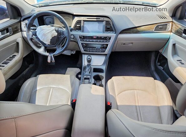 5NPE34AF3HH463868 2017 HYUNDAI SONATA Blue Dashboard view