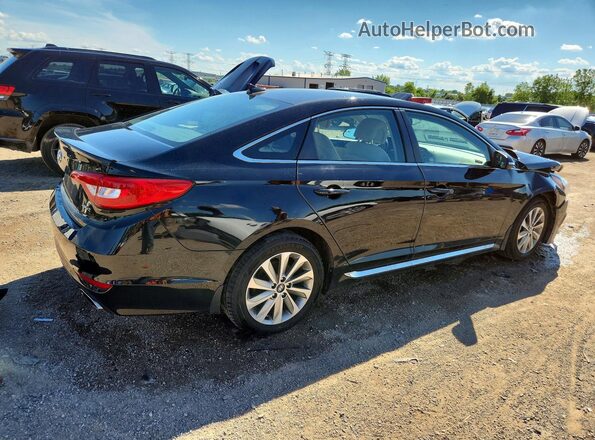 5NPE34AF3HH486695 2017 HYUNDAI SONATA Black Rear right