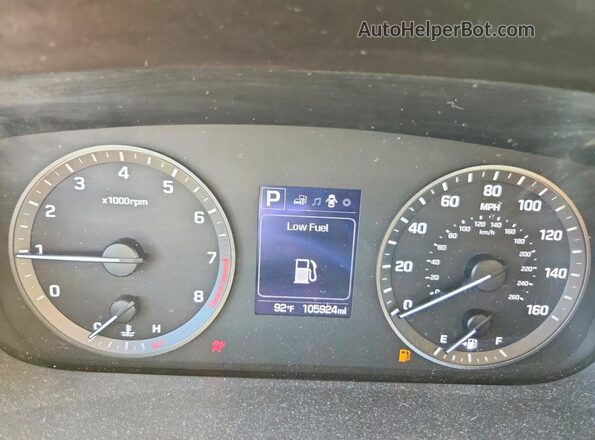 5NPE34AF3HH486695 2017 HYUNDAI SONATA Black Instrument cluster view