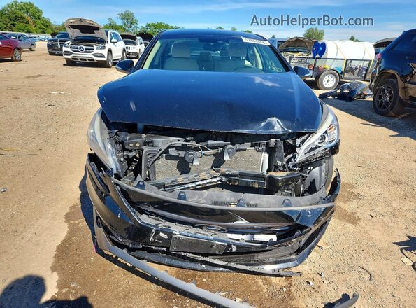 5NPE34AF3HH486695 2017 HYUNDAI SONATA Black Front view